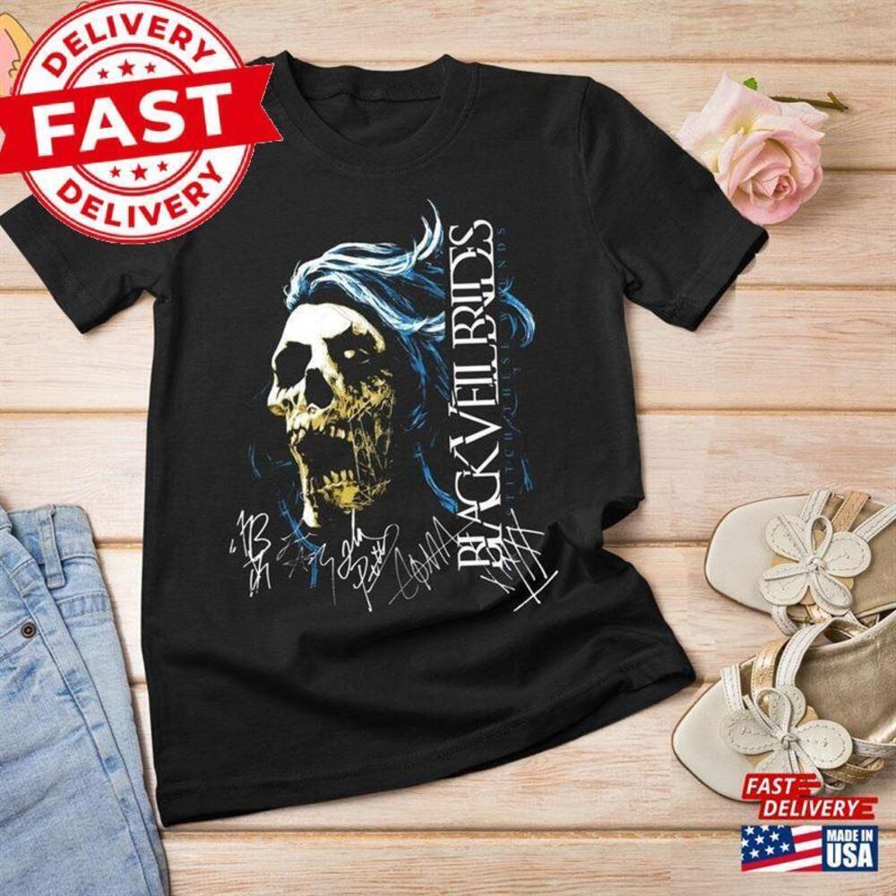 Black Veil Brides Music Band T-Shirt Bvb Rock Shirt Skull Restitch Classic